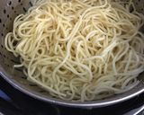 A picture of step 1 of Italian spaghetti pasta salad.