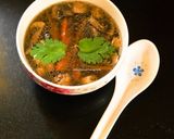 A picture of step 5 of Mushroom Hot and Sour Soup.