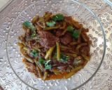 A picture of step 3 of Phalian Gosht.