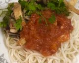 Hình bước làm 5 của món Mì udon trộn nấm