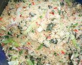 A picture of step 3 of Dambun shinkafa with moi-moi.
