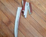 A picture of step 2 of Red ladies finger kurkure.