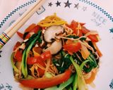 Hình bước làm 4 của món Mì Rau Củ Chay Eat Clean