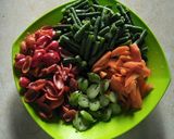 Foto langkah ke 1 dari resep Tumis Kulit Melinjo & Kacang Panjang.