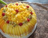 A picture of step 6 of Mango tres leches Cake.
