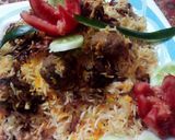 A picture of step 5 of Kofta Biryani.
