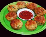 A picture of step 4 of THE BEST VEGAN FRITTATAS! gluten free, baked snack.