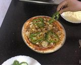 A picture of step 11 of Without Oven Chicken Tikka cheese Pizza 🤗.