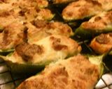 A picture of step 6 of Three cheese stuffed jalapeno peppers.