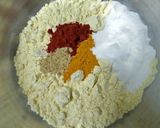 A picture of step 5 of Bharli Shevgyachya Shenganchi Bhaji (Stuffed Drumstick Fritters).