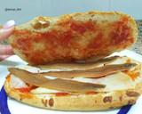 Foto del paso 3 de la receta: Bocadillo de focaccia con queso al pimentón y anchoas en Airfryer