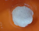 A picture of step 5 of Dilkush or sweet bread with coconut and tutti frutti filling.