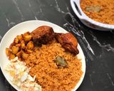 A picture of step 4 of Jollof rice.