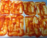 Foto del paso 3 de la receta Mini pizzas de calabacín, jamón y queso Philadelphia