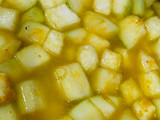 Labu Air Kuah Kuning dengan Lontong