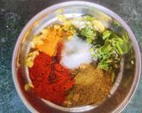 A picture of step 2 of Kathiyavadi Bharva aloo baingan.
