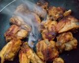 A picture of step 5 of Smokey Chicken(BBQ in pan😍)with fried rice and fries.