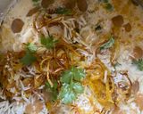 A picture of step 6 of Hyderabadi style Soya Nuggets ki Biryani and Safed Mirchi ki Salan.