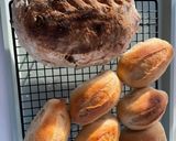 รูปขั้นตอนการทำที่ 3 ของ Burger Bun มาทำเป็น Baguette สำหรับปังยวนยีสต์Sourdough🍔ผสมยีสต์แห้ง