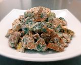 Фото кроку 9 до Салат с кабачками и шампиньонами запеченными в духовке.