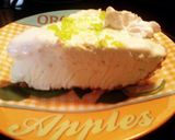 A picture of step 3 of Jolly ranchers green apple pie.
