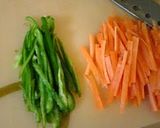 A picture of step 1 of Easy Kinpira with Carrot and Bell Peppers!.