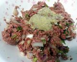 A picture of step 1 of Pan Grilled Lamb Kofta Skewers.