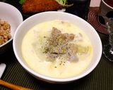 A picture of step 4 of Creamy Milk Soup with Chinese Cabbage and Pork.