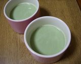 A picture of step 3 of Matcha Milk Pudding Made with Gelatin.