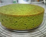A picture of step 16 of Moist and Fluffy Matcha Sponge Cake.