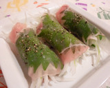 A picture of step 4 of Easy Rolled-Up Cured Ham and Onion Salad.