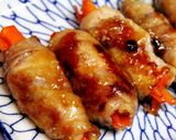 A picture of step 6 of Pork-Wrapped Okra.