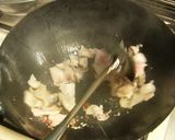 A picture of step 3 of Miso Flavored Pork Belly, Eggplant, and Green Bell Pepper Stir-Fry.