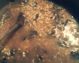 A picture of step 6 of Mom's mushrooms risotto.