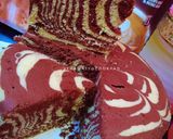 Foto langkah ke 5 dari resep Bolu zebra kukus.