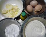 A picture of step 1 of Silky Mouthfeel Madeleines.