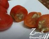 A picture of step 5 of Frozen Persimmons with stuffed Walnuts.