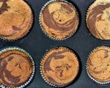 A picture of step 5 of Eggless Vanilla Choco Marble Muffins.