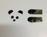A picture of step 1 of Easy Panda Onigiri (Rice Balls) Character Bento.