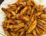 A picture of step 4 of Fries in Garlic dhania Barbecue sauce.