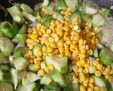 A picture of step 2 of Ridgegourd curry.