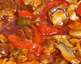 Foto del paso 4 de la receta: Espaguetis con pimientos y champiñones