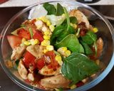A picture of step 4 of My Sweet Sriracha Chilli Chicken with A Sweetcorn Salad. 🙂.
