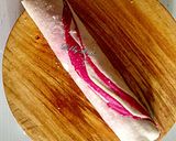 A picture of step 7 of Beet pheni.
