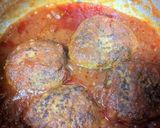 A picture of step 5 of Light and Fluffy Tofu Hamburger Steaks Simmered in Sauce.