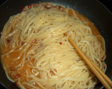 A picture of step 3 of Dan Dan Noodles with Spaghetti.