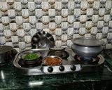 A picture of step 4 of Chana Dal Pulao.