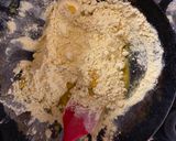 A picture of step 2 of Besan laddoo/ sattu.