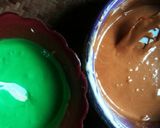 Foto langkah ke 5 dari resep Bolu kukus pandan coklat.
