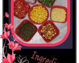 A picture of step 1 of Corn bhel.